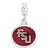 Sterling Silver Florida State Collegiate Enameled Dangle Bead