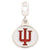 Indiana University Collegiate Enameled Charm Dangle Bead in Sterling Silver