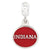 Sterling Silver Indiana University Collegiate Enameled Dangle Bead