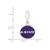 Kansas State University Collegiate Enameled Charm Dangle Bead in Sterling Silver