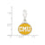 Central Michigan University Collegiate Enameled Charm Dangle Bead in Sterling Silver