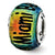 Sterling Silver Miami Beach Orange Dichroic Glass Bead Charm hide-image