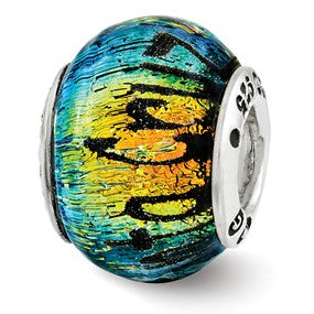 Sterling Silver Santa Cruz Dichroic Glass Bead Charm hide-image