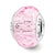 Sterling Silver Pink Faceted Glass Italian Bead Charm hide-image