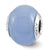 Blue Glow-in-the-Dark Italian Charm Bead in Sterling Silver