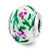 Floral Overlay Italian Charm Bead in Sterling Silver