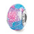 Sterling Silver Pink & Blue Floral Overlay Bead Charm hide-image