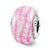 Sterling Silver Pink w/Glitter Overlay Italian Bead Charm hide-image