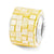 Yellow Mother of Pearl Mosaic Charm Bead in Sterling Silver