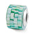 Green Mother of Pearl Mosaic Charm Bead in Sterling Silver