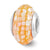 Light Orange Mother of Pearl Mosaic Charm Bead in Sterling Silver