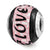 Sterling Silver Pink/Black MOP Love Mosaic Bead Charm hide-image