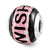 Pink/Black MOP Wish Mosaic Charm Bead in Sterling Silver