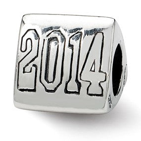 Sterling Silver Grad 2014 Trilogy Bead Charm hide-image