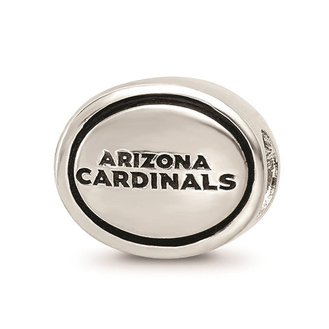 Antiqued Arizona Cardinals Sport,NFL Charm Beads, in Sterling Silver