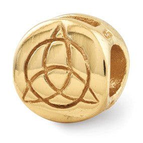 Gold Plated Celtic Trinity Bead Charm hide-image