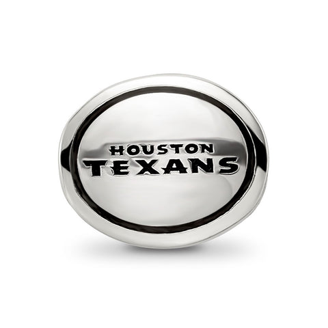 Antiqued Houston Texans NFL Charm Bead in Sterling Silver