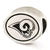 Antiqued St. Louis Rams NFL Charm Bead in Sterling Silver