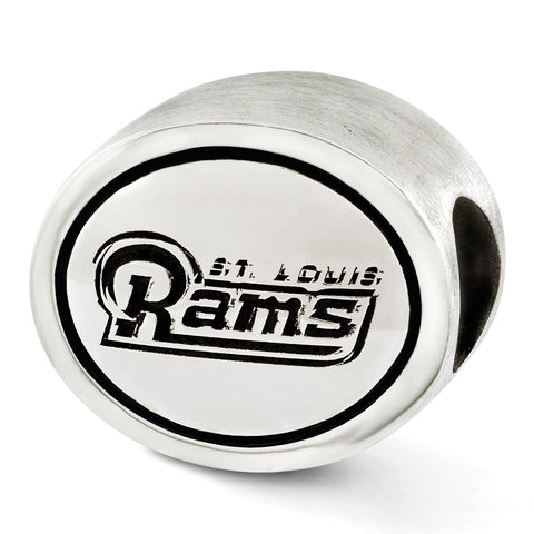 Sterling Silver Antiqued St. Louis Rams NFL Bead