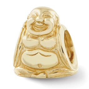 14k Yellow Gold Buddha Bead Charm hide-image