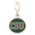 Colorado State University Collegiate Enameled Charm Dangle Bead in Sterling Silver