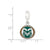 Colorado State University Collegiate Enameled Charm Dangle Bead in Sterling Silver