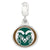 Sterling Silver Colorado State University Collegiate Enameled Dangle Bead