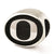 Antiqued University of Oregon Collegiate Charm Bead in Sterling Silver