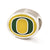 Enameled University of Oregon Collegiate Charm Bead in Sterling Silver