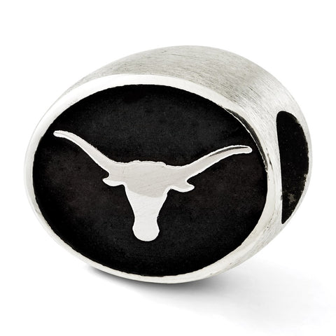 Sterling Silver Antiqued University of Texas Collegiate Bead