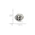 Antiqued Utah State University Collegiate Charm Bead in Sterling Silver