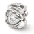 Clear CZ Heart Charm Bead in Sterling Silver