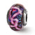 Pink/Blue Shimmer Murano Glass Charm Bead in Sterling Silver