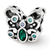 Blue/Green Swarovski Butterfly Charm Bead in Sterling Silver