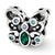 Sterling Silver Blue/Green Swarovski Butterfly Bead Charm hide-image