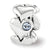 Swarovski Elements Endless Hearts Charm Bead in Sterling Silver