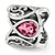 Sterling Silver Swarovski Elements Pink Ribbon Awareness Bead Charm hide-image