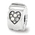 Swarovski Heart Clip Charm Bead in Sterling Silver