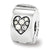 Sterling Silver Swarovski Heart Clip Bead Charm hide-image