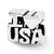 I HEART USA Charm Bead in Sterling Silver