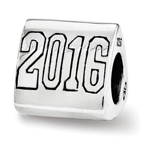 Sterling Silver Grad 2016 Trilogy Bead Charm hide-image