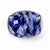 Blue with Glitter Danube Glass Charm Bead in Sterling Silver