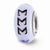 Hand Painted Sigma Sigma Sigma Glass Charm Bead in Sterling Silver