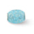 Blue Frosted Windowpanes Fenton Glass Charm Bead in Sterling Silver