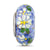 Daisy Tell Me True Fenton Glass Charm Bead in Sterling Silver