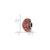 Marsala Italian Murano Glass Charm Bead in Sterling Silver