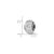 Rhodium Brushed And D,C Round Charm Bead in Sterling Silver