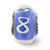 Foil Infinity Blue Italian Glass Charm Bead in Sterling Silver