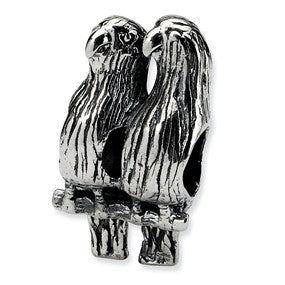 Sterling Silver Love Birds Bead Charm hide-image