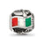 Enameled Italy Theme Charm Bead in Sterling Silver